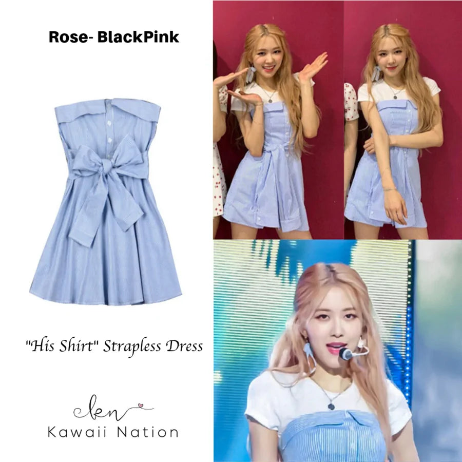 His Shirt Strapless Dress