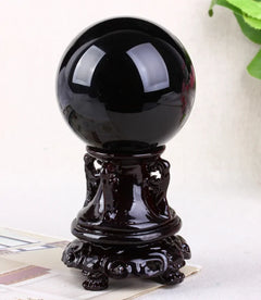 Obsidian Stone Crystal Ball Home Decoration