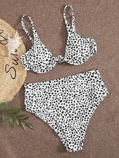 Leopard Print High Waist Bikini