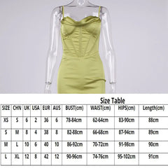 Satin Corset Bodycon Dress with Spaghetti Straps – Elegant Women’s Fashion