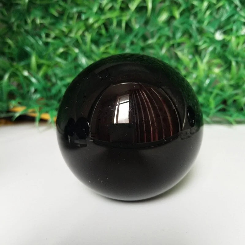 Obsidian Stone Crystal Ball Home Decoration