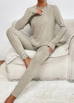 knitted Sweater & Trousers Suit