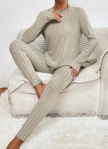 knitted Sweater & Trousers Suit