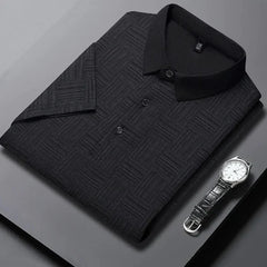 Men's Textured Polo Shirt