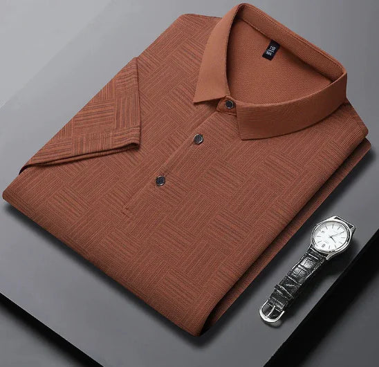 Men's Textured Polo Shirt