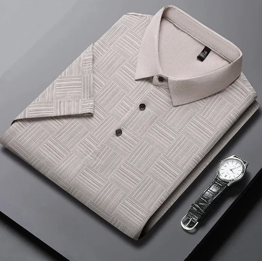 Men's Textured Polo Shirt