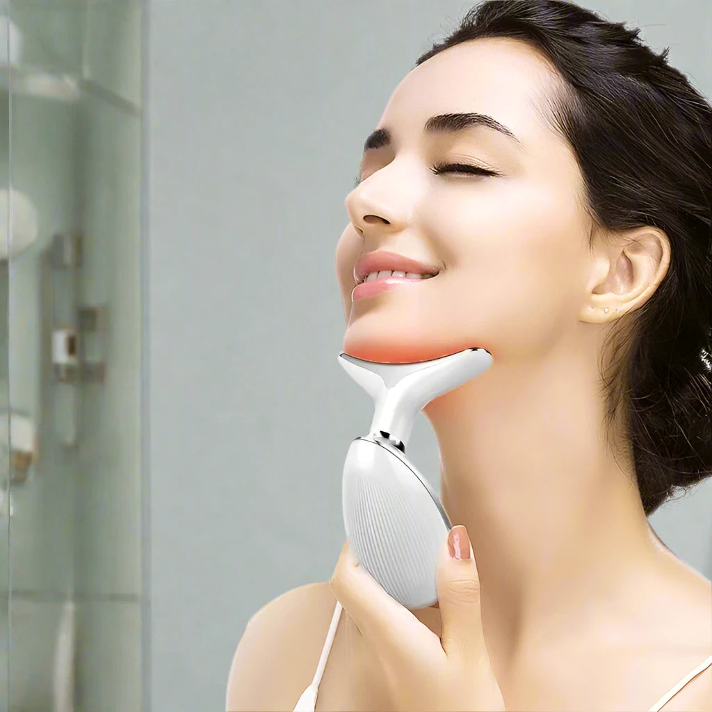 LED Microcurrent Neck and Face Lifting Massager – Anti-Wrinkle Rejuvenation Tool