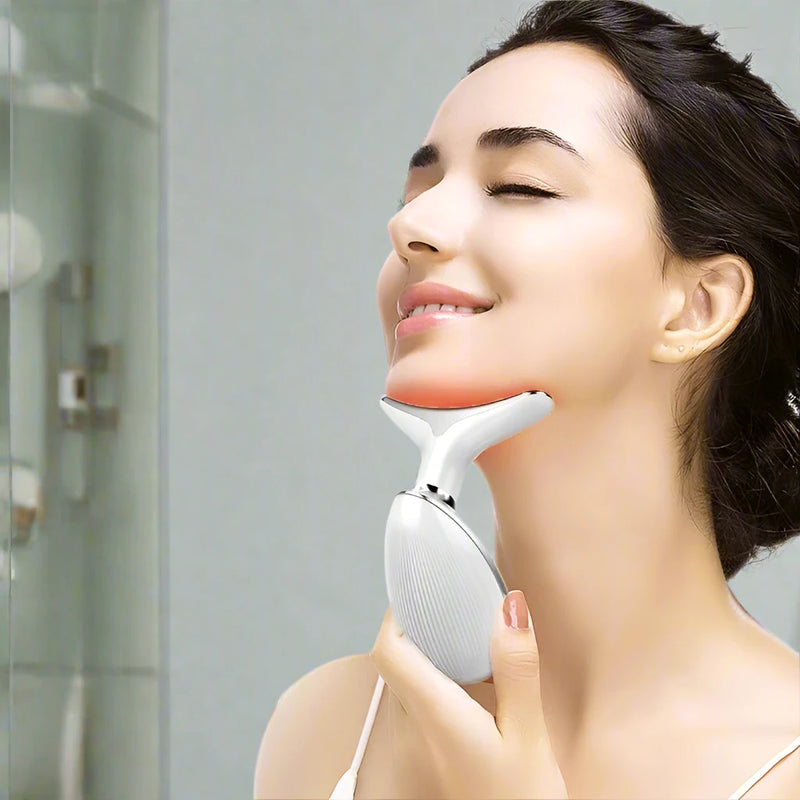 LED Microcurrent Neck and Face Lifting Massager – Anti-Wrinkle Rejuvenation Tool