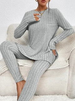 knitted Sweater & Trousers Suit