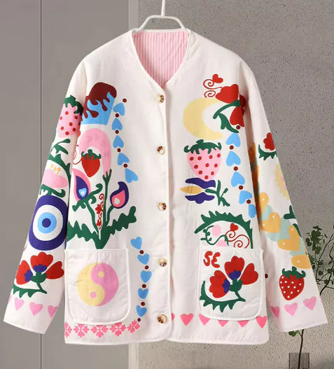 Printed Cotton Jacket Women