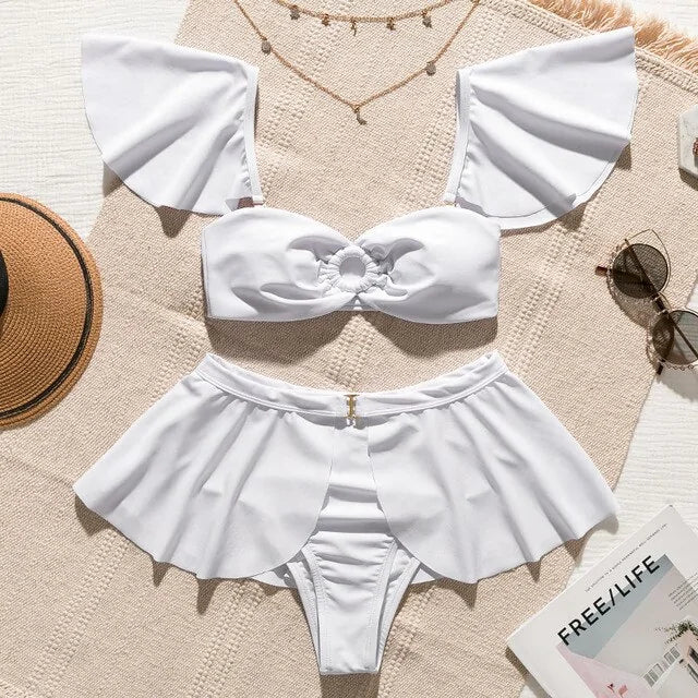 Ruffled High Waist Bikini