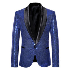 Men's Solid Color Sequin Show Suit Jacket