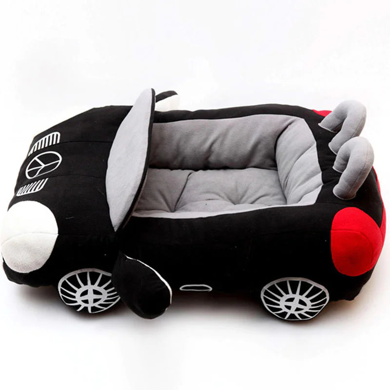 Luxury Car-Shaped Pet Bed – Plush Travel Nest for Small Dogs & Cats