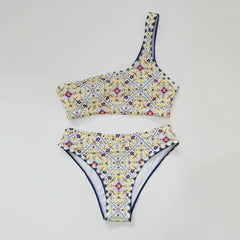 Printed Bikini High Waist Swimsuit