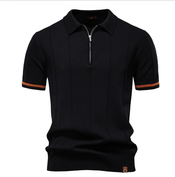 Men's Knit Cotton Polo Shirt