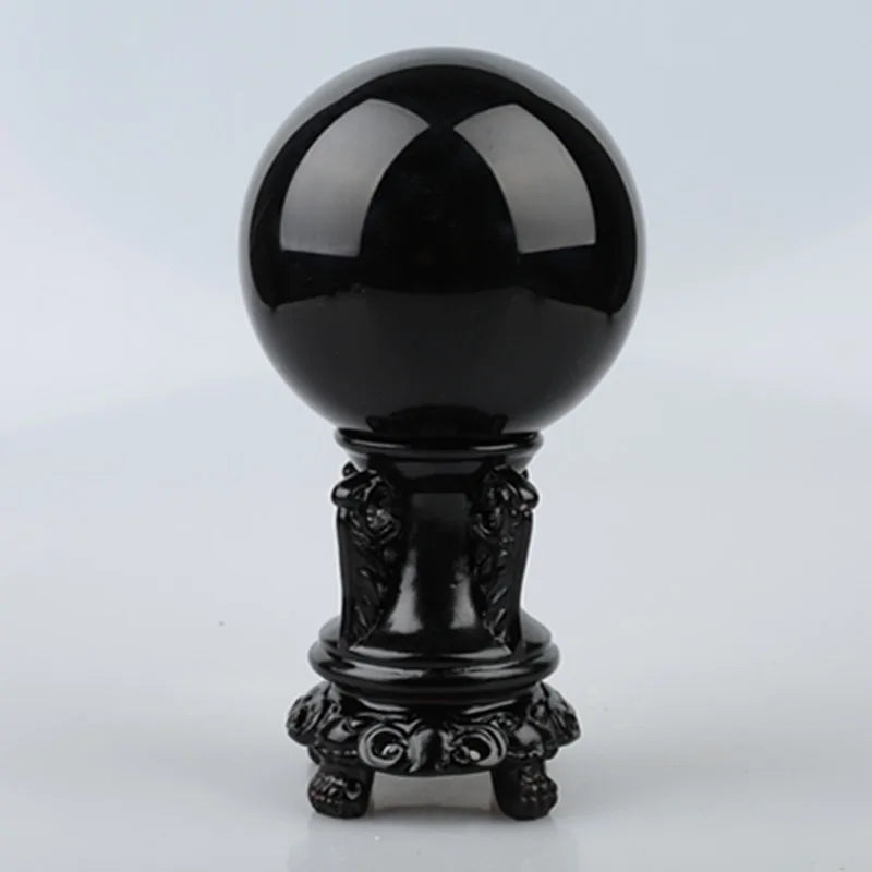Obsidian Stone Crystal Ball Home Decoration