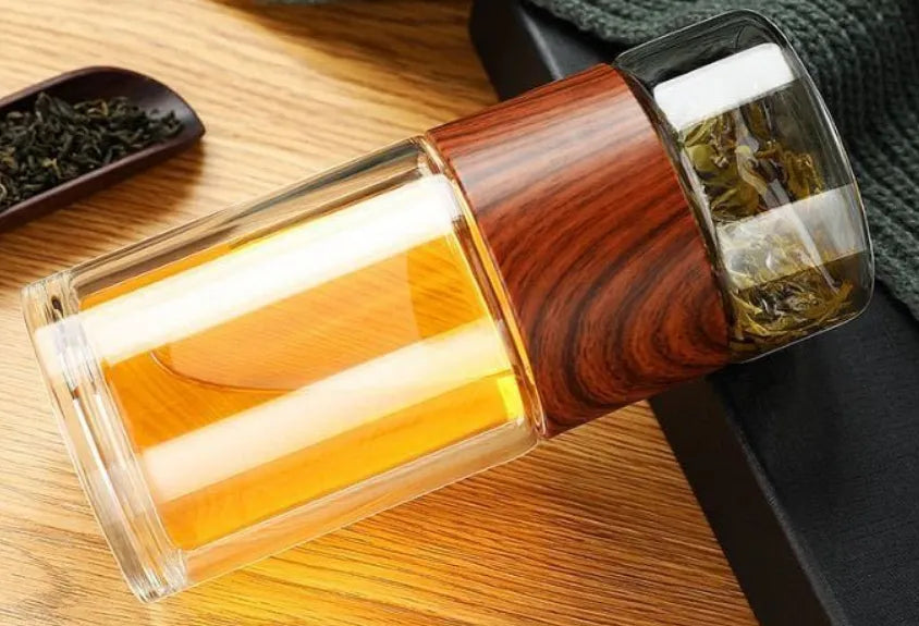 Portable Tea Separation High Borosilicate Glass