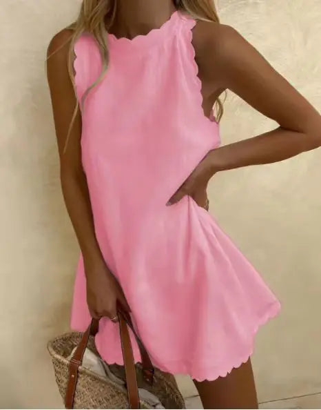 Ruffled Cotton-Hemp Summer Dress – Light, Feminine & Breezy