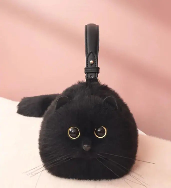 Handmade Perfect Plush Cat Bag