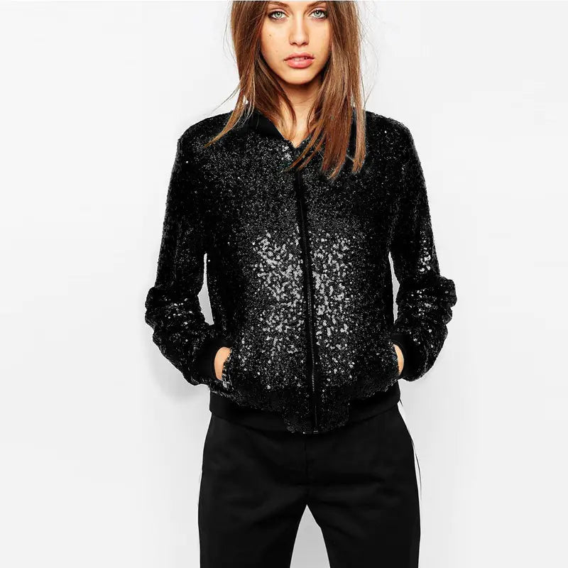 Sequin Bomber Jacket – Shimmering Statement Outerwear