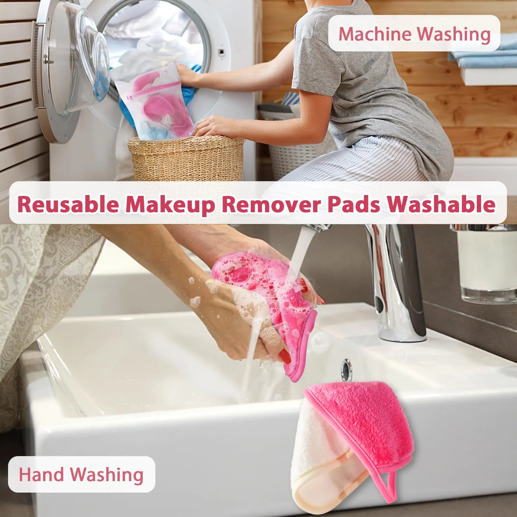 Reusable Makeup Removing Microfiber Cloth for Sensitive skin - pack of 12
