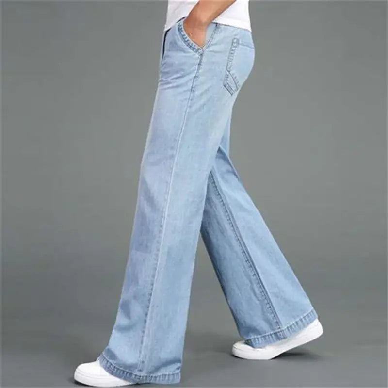 Loose Straight-Leg Flared Jeans for Men