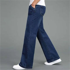 Loose Straight-Leg Flared Jeans for Men