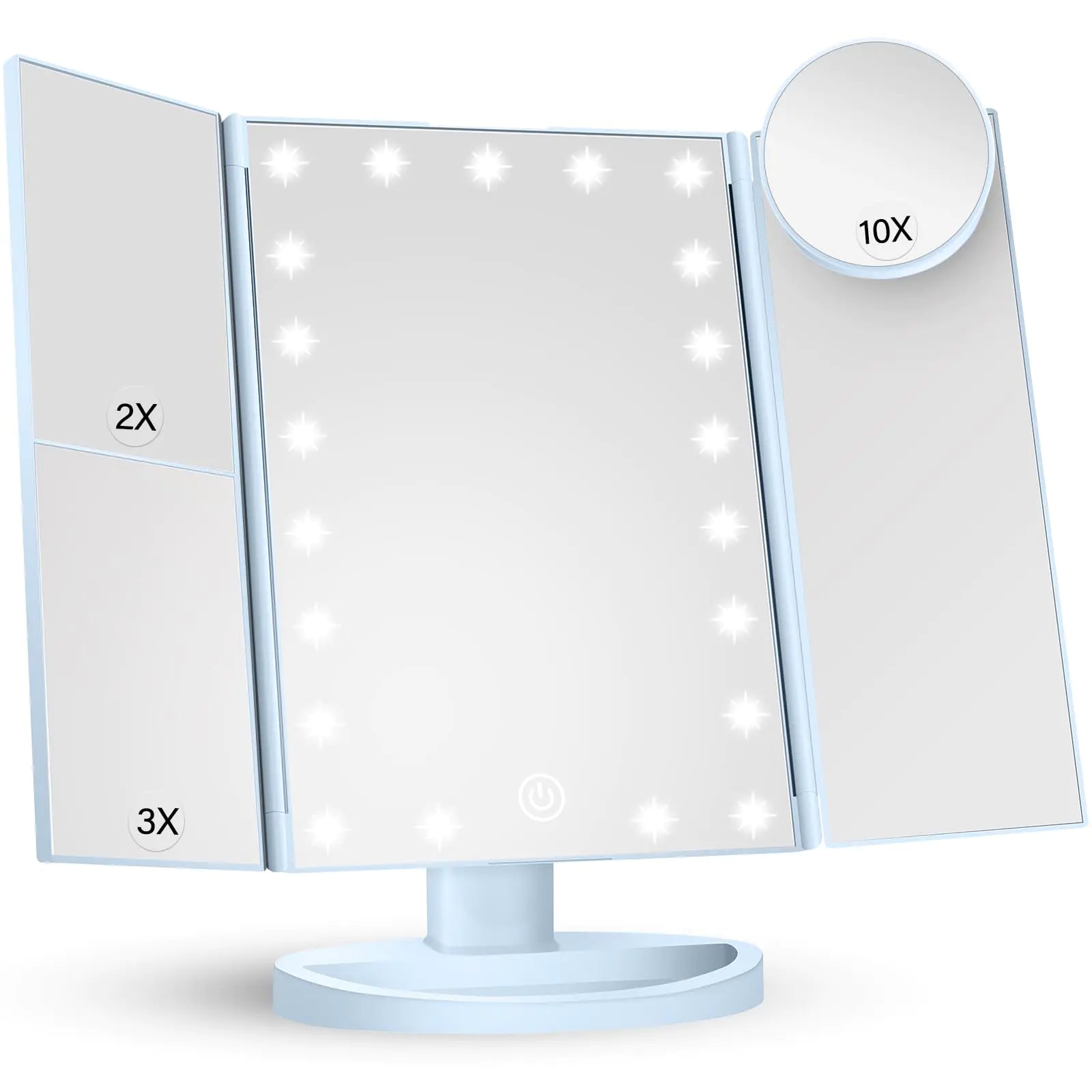 Makeup Lighted Mirror, 2X 3X 10X Magnification