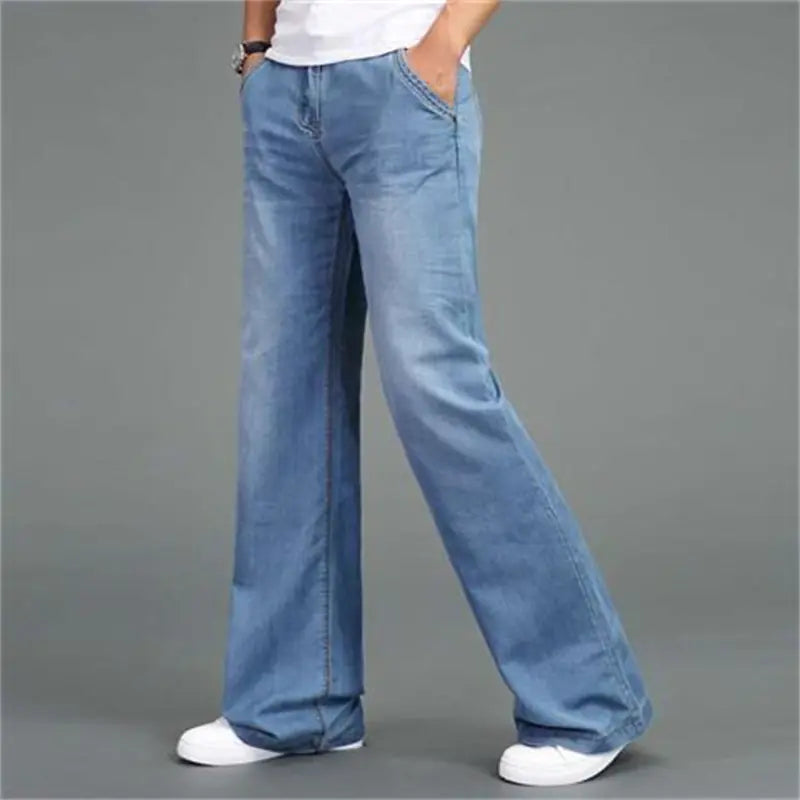Loose Straight-Leg Flared Jeans for Men