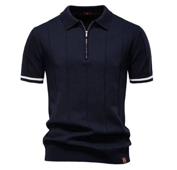 Men's Knit Cotton Polo Shirt