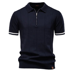 Men's Knit Cotton Polo Shirt