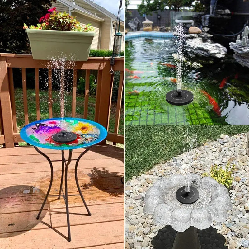 Mini Solar Water Fountain Pool Pond Garden Decoration