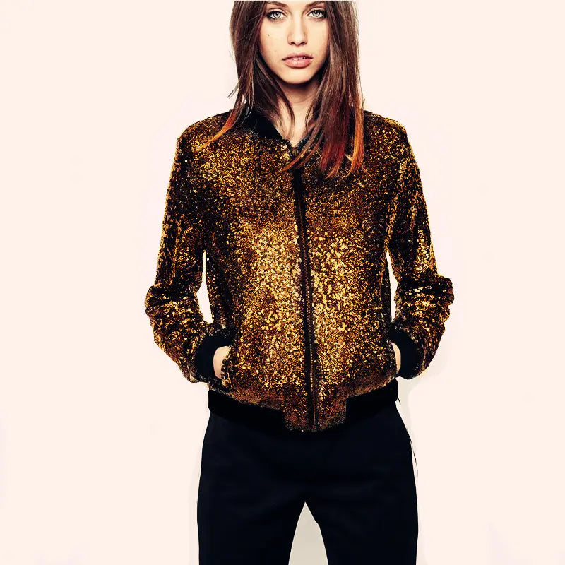 Sequin Bomber Jacket – Shimmering Statement Outerwear