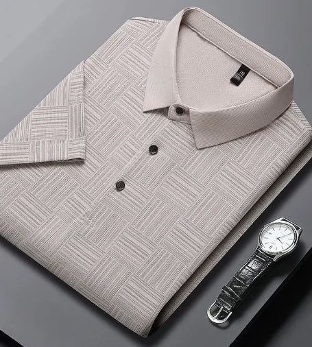 Men's Textured Polo Shirt