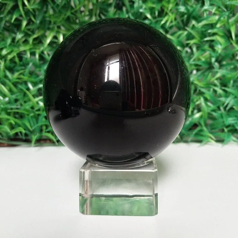 Obsidian Stone Crystal Ball Home Decoration