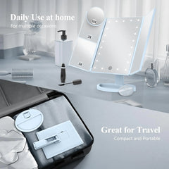 Makeup Lighted Mirror, 2X 3X 10X Magnification