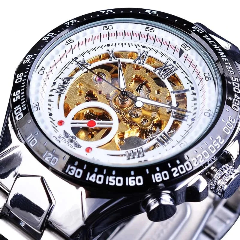 Men's Mechanical Sport Golden Watch