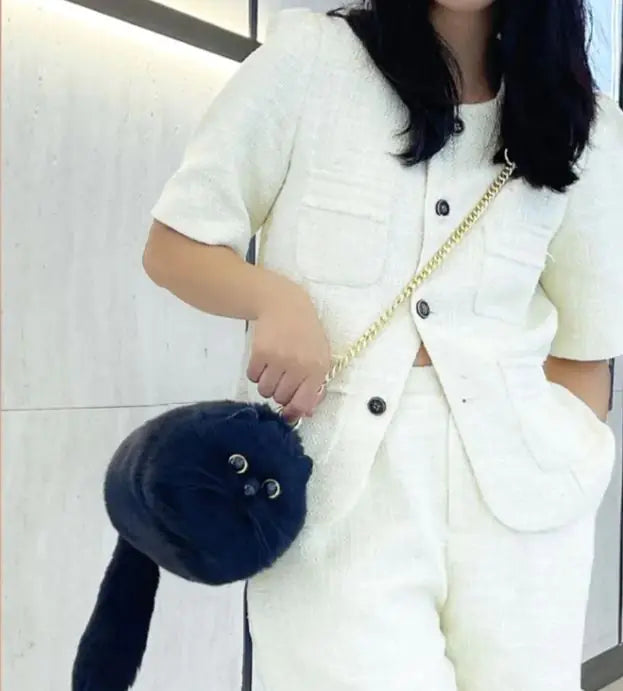 Handmade Perfect Plush Cat Bag