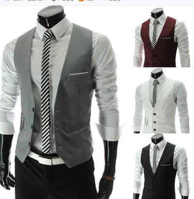 Asymmetrical Suit Vest for Men