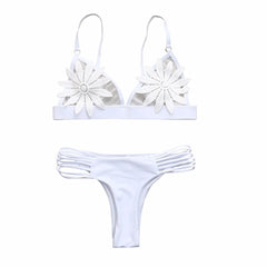 See-Through Floral Bikini
