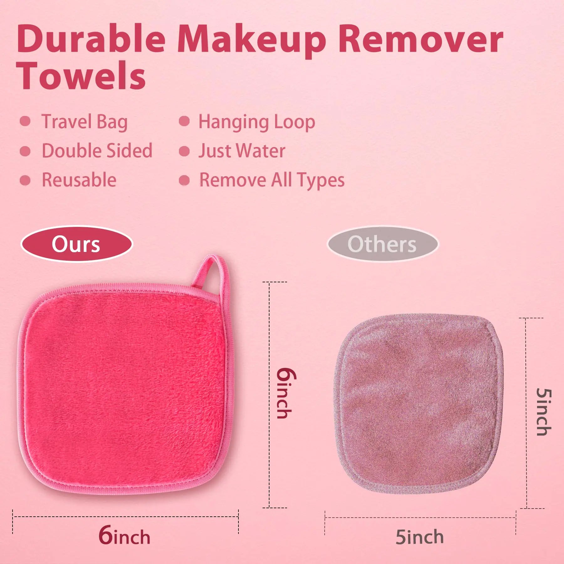 Reusable Makeup Removing Microfiber Cloth for Sensitive skin - pack of 12