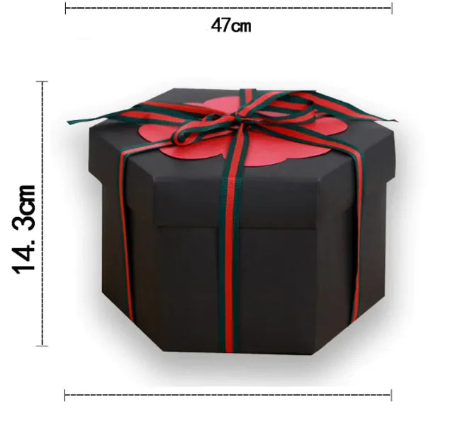 Hexagon Multi-Layer Photo Album Box