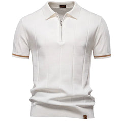 Men's Knit Cotton Polo Shirt