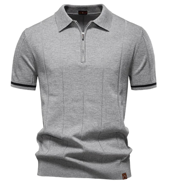 Men's Knit Cotton Polo Shirt