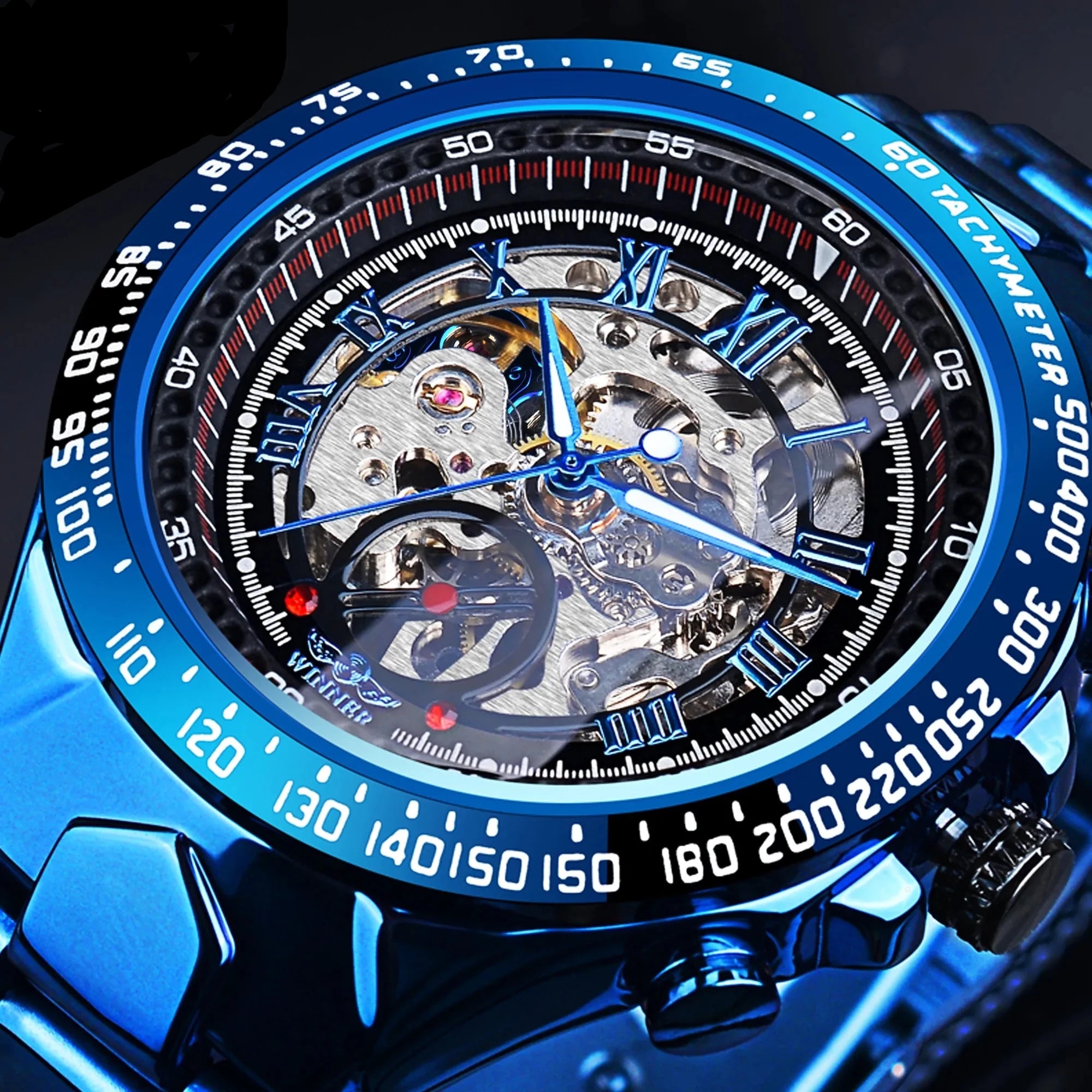 Men's Mechanical Sport Golden Watch