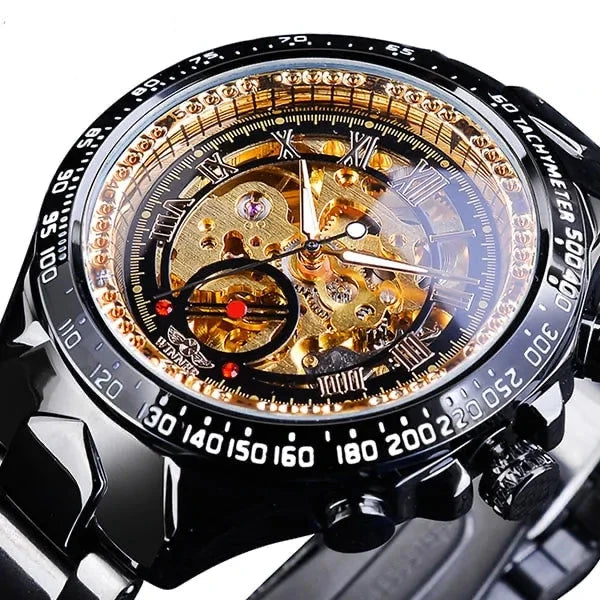 Men's Mechanical Sport Golden Watch