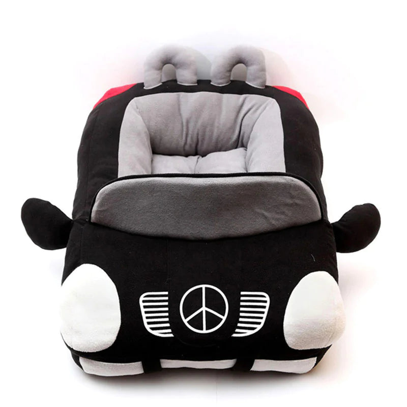 Luxury Car-Shaped Pet Bed – Plush Travel Nest for Small Dogs & Cats