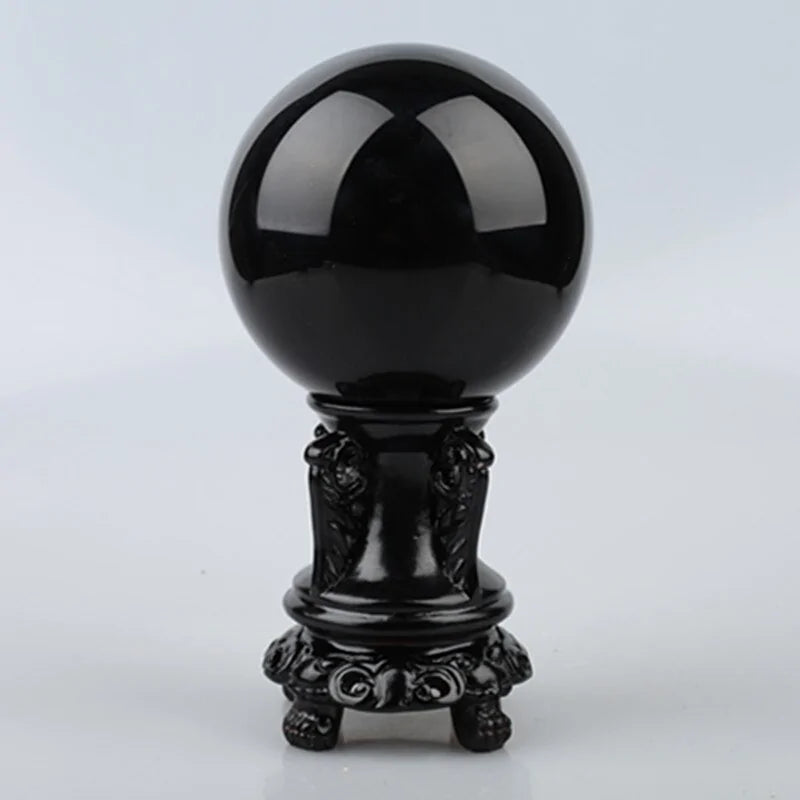 Obsidian Stone Crystal Ball Home Decoration