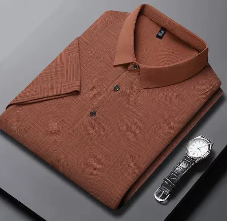 Men's Textured Polo Shirt