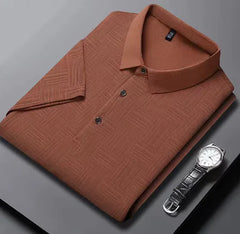 Men's Textured Polo Shirt